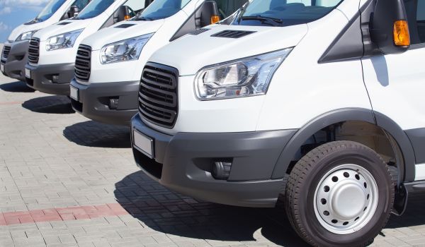 fleet vehicles parked