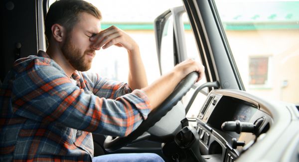 truck driver annoyed