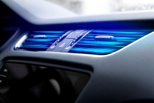 car air vents blue light