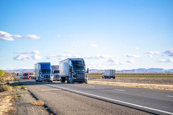 fleet of semis