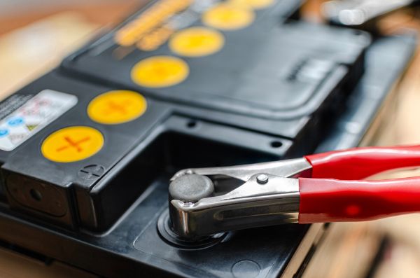 Vehicle going through a battery inspection to avoid breakdowns